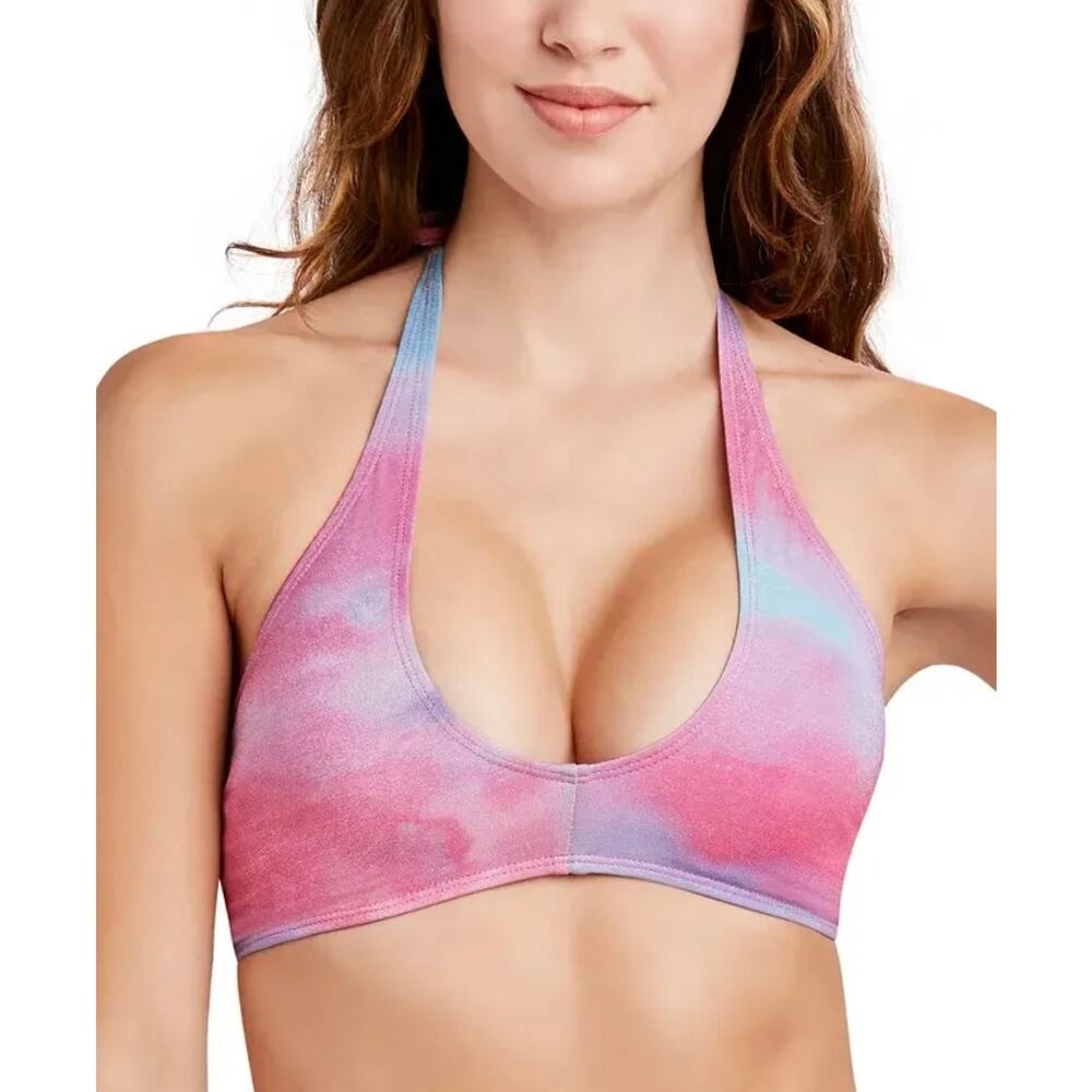 BCBGeneration Cloud Nine Printed Convertible Bikini Top Pink M NWT